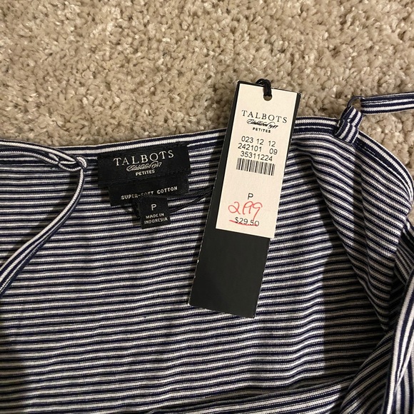 Spaghetti strap cami, stripes from Talbots - Picture 3 of 7